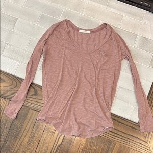 We The Free Dusty Rose Long Sleeve Top